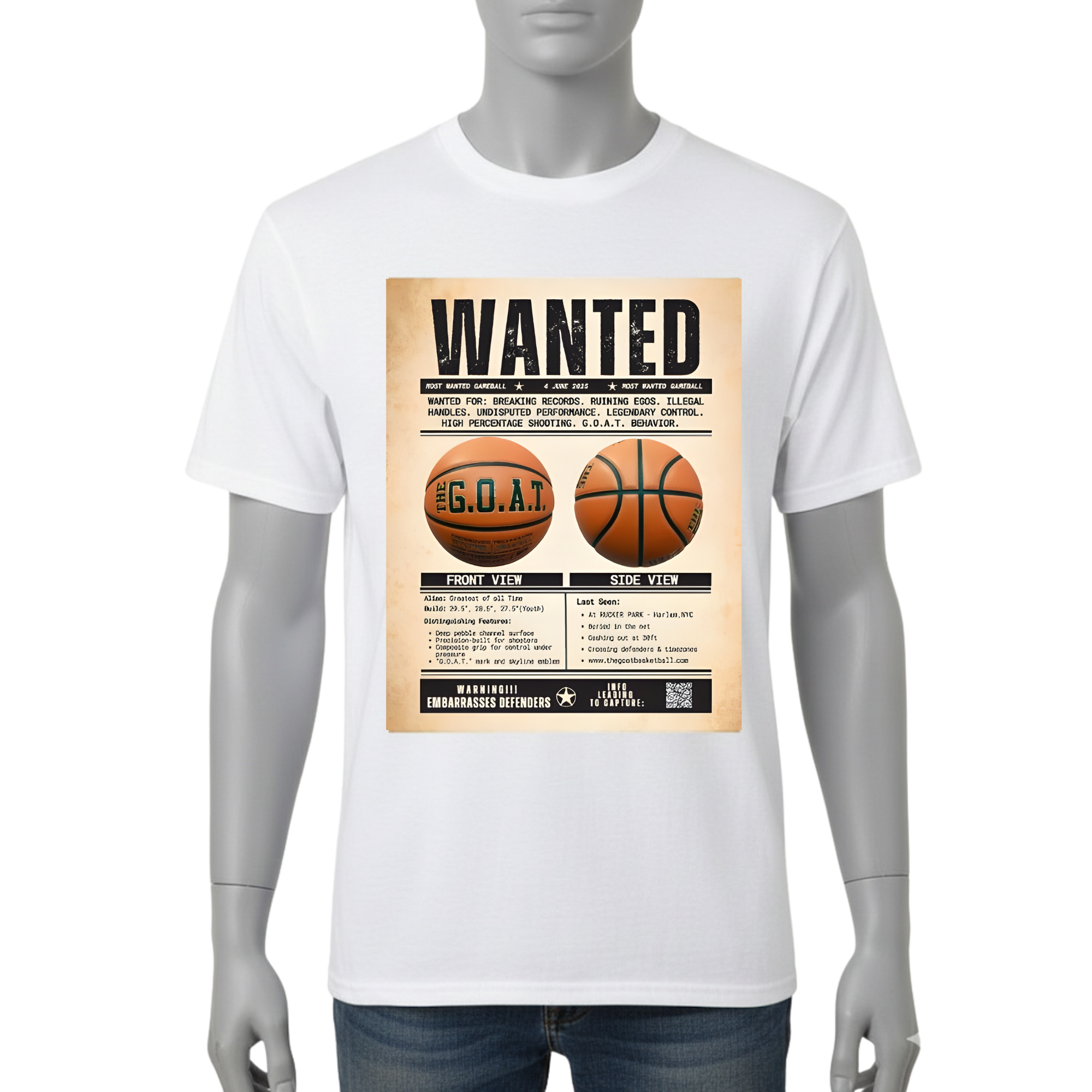 G.O.A.T. “Wanted” Tee – The G.O.A.T. Basketball of Kingston, LLC